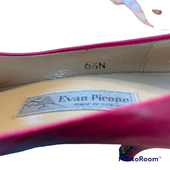 VINTAGE EVAN PICONE | Leather hot pink barbie heel pumps - Picture 6 of 13